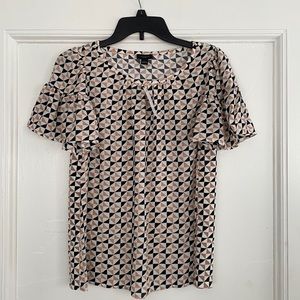 Ann Taylor Factory Geometric Print Blouse